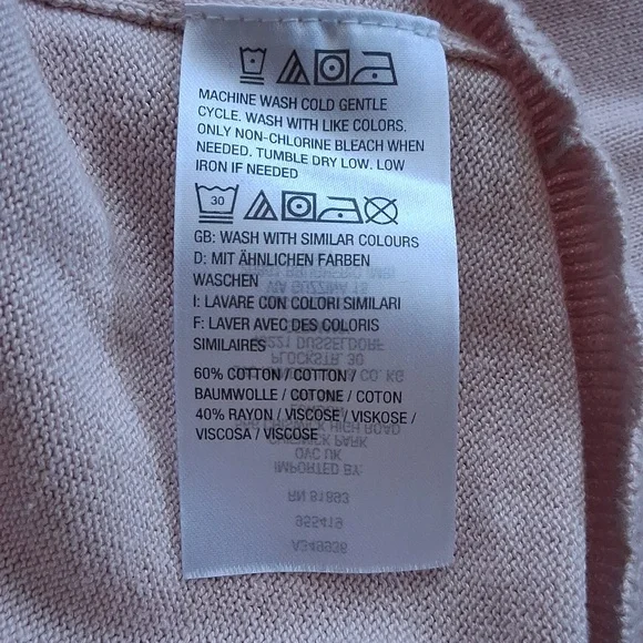 Isaac Mizrahi Soft Pink Wrap Cardigan with Scallop Hem - Picture 10 of 10